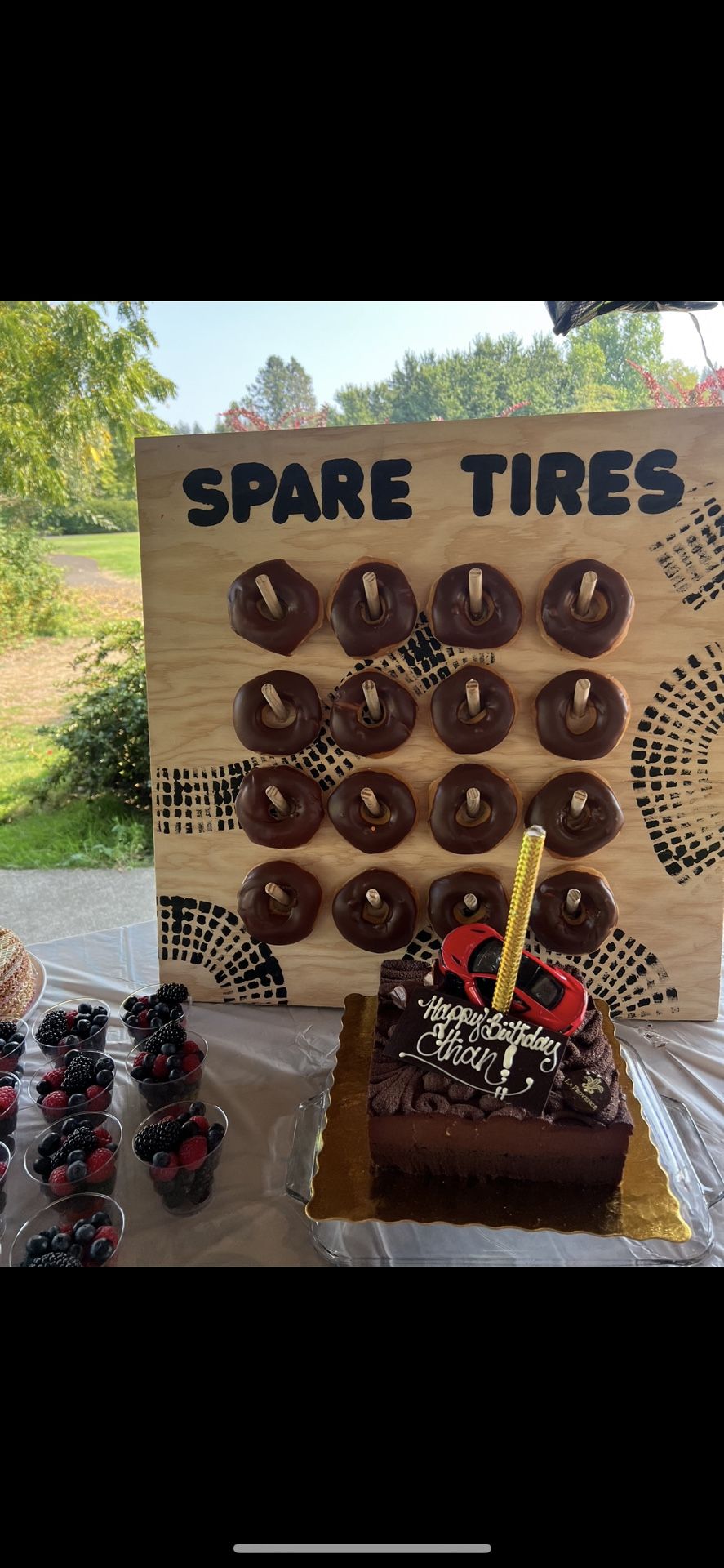 Donut Wall Car Theme Birthday