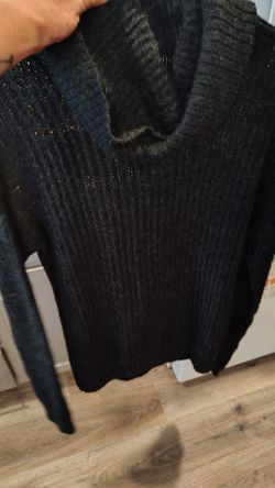 Armani Exchange AX Men's Charcoal Gray Ribbed Cowl Neck Knit Sweater - Size M