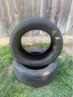 Set of 2 used tires 215/55R16. BRIDGESTONE ECOPIA