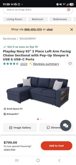 Bob's furniture Couch