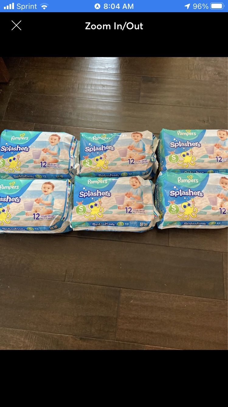 Pampers Splashers Size Small Bundle $30