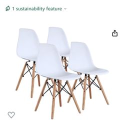 Amazon Basics Modern White Shell Dining Chair