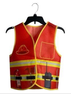 Kids Firefighter Costume Vest size (3-4 yrs)