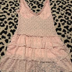 Pink Lace Shorts dress