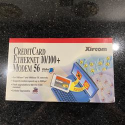 Vintage XIRCOM Reditcard Laptop Modem 56K PCMCIA Modem & RJ-11 Connector Cable