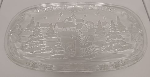 Christmas Glass Platter 