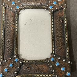 Leather Look Western Style Resin Picture Frame