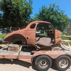1938 Chevy Coupe With Doors Deck Hood Lots Of Parts 