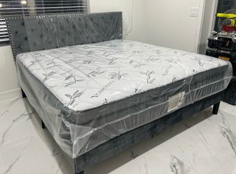 NEW MATTRESS KING SIZE PILLOW TOP WITH BOX SPRING