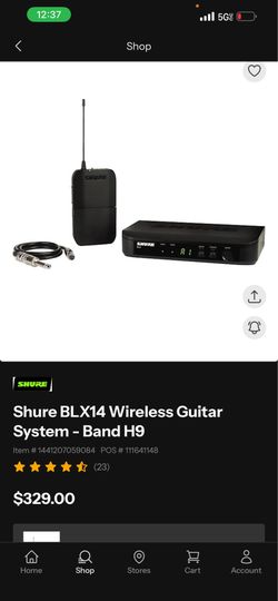 Shure BLX14 wireless guitar system