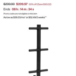 Titan Fitness Portable Weight Plates and 2x Barbell Storage - Great for Commercial or Home Gym