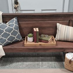 Handcrafted Rustic Front Entry Bench