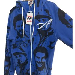 Asaali Dark Blue Zip Up