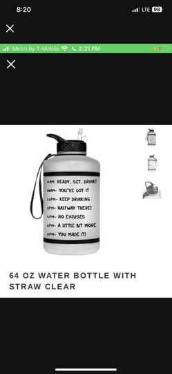 Hydro Mate 64 Oz Goals Water Bottle Brand New Sealed