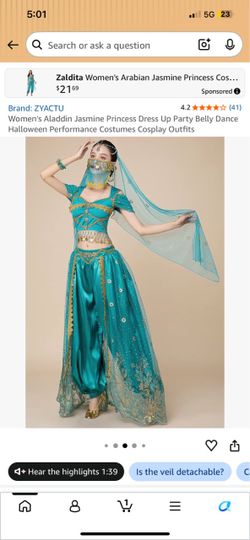 Princess Jasmin Halloween costume
