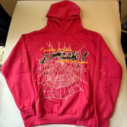 Spider Hoodie Pink Large