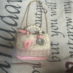 Cute Pink Pearl Bunny Bag 