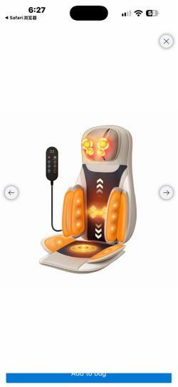 New in box HOMASA Full Body Massage Cushion Chair Electric Shiatsu Back Neck Massaging Seat Pad Kneading Rolling Vibration Heated