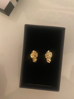 10k gold nugget earrings