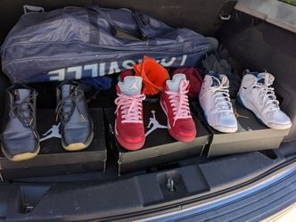3 - Women Jordan retro shoes size 5.5 ((all used))  SOLD AS A BUNDLE