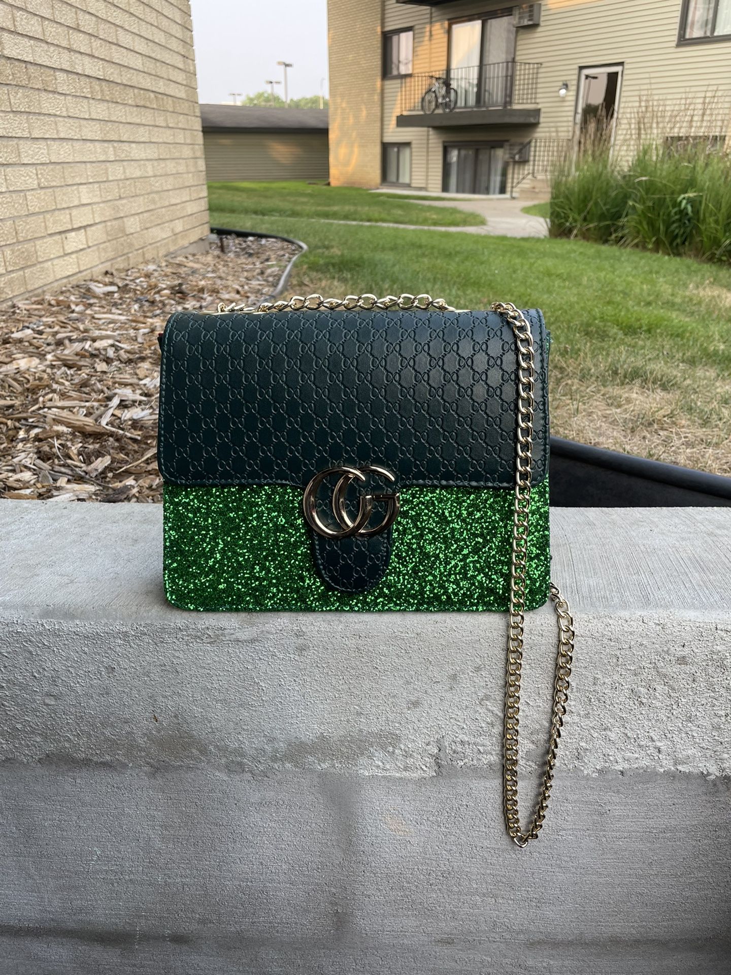 Shimmery Green Hang Bag 