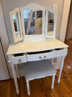 Vanity table and stool