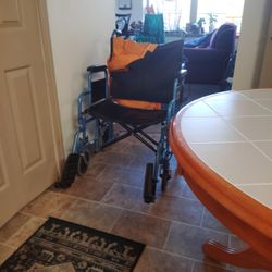 Wide Wheelchair with 4 Wheels 