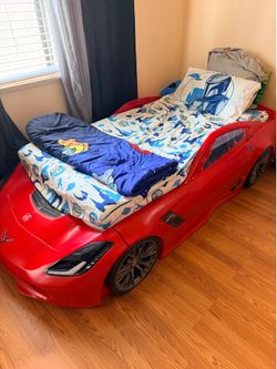 McQueen twin bed with cabinet $350 for both
