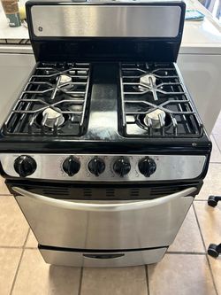 GE stainless steel stove (delivery+install available) Width 24”