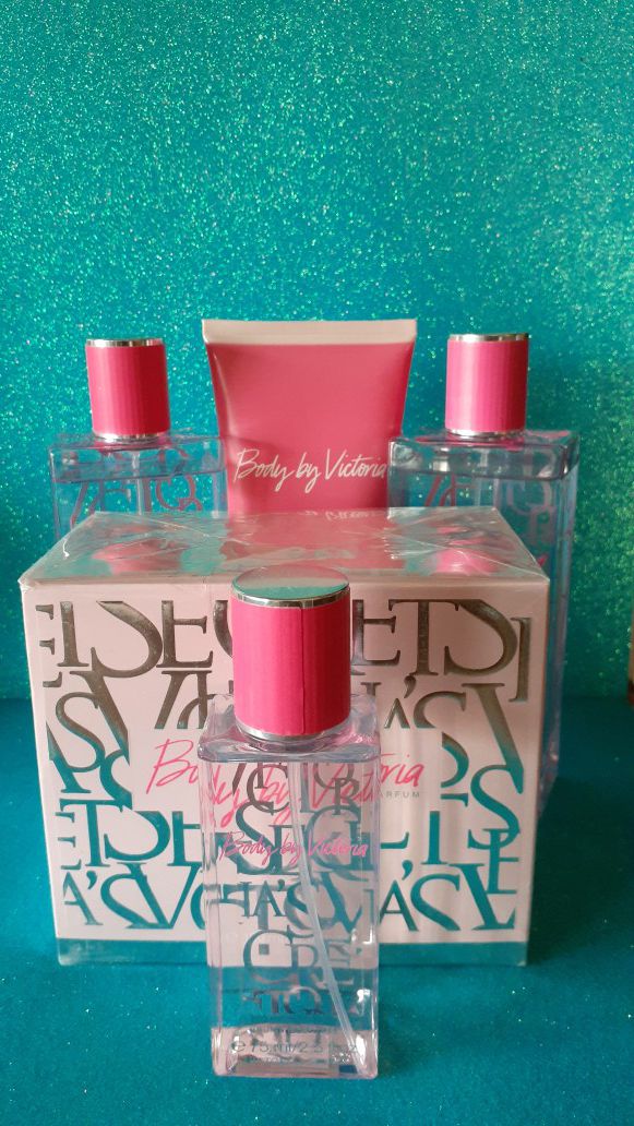 💕Victoria's Secret 💕 4pc BUNDLE 💕 Body By Victoria 3.4 fl.oz. Perfume , (2) 8.4 fl.oz. Spray, Body Lotion & Travel size Mist 💕 $200 💕