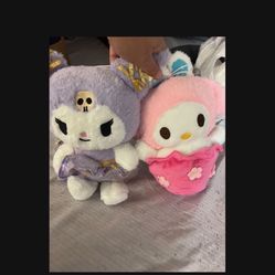 Kuromi And My My Melody Plushies