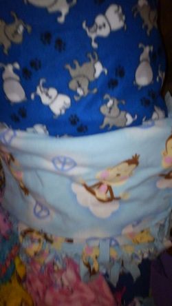 Two small tie blankets