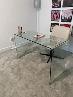 Solid Glass Desk