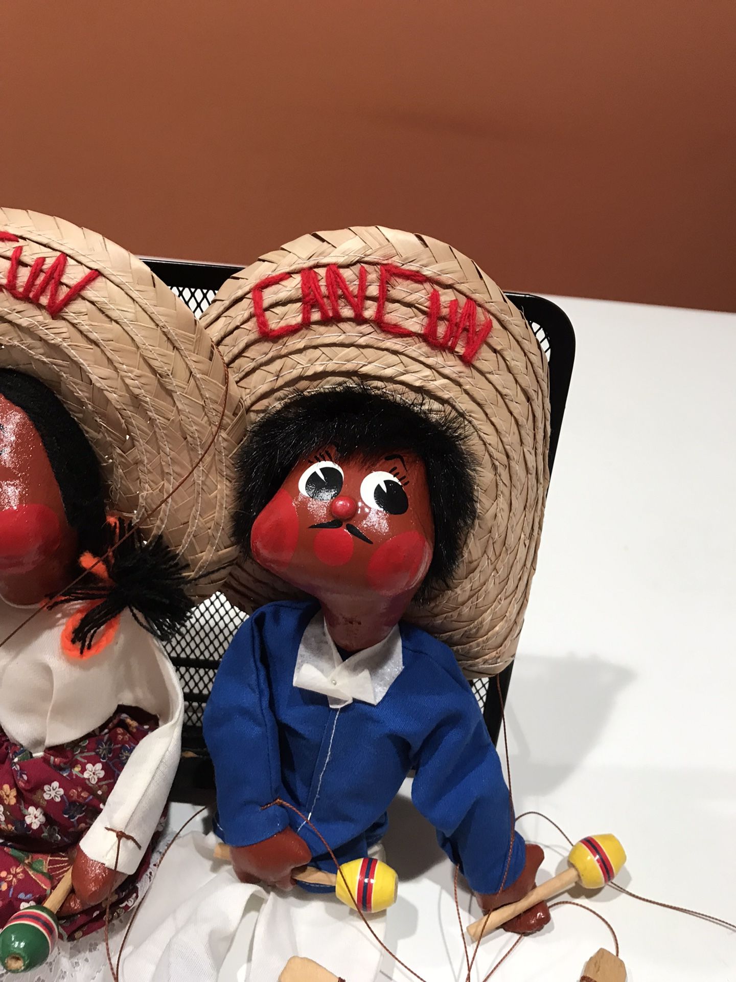 NWOT Lovely Couple of Mexican Dancing String Controlled Marionettes, 14” tall