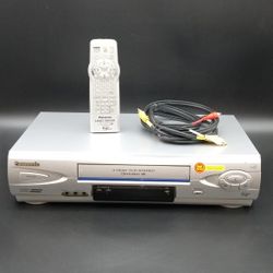 Panasonic Blue Line VCR with Remote And Cable. Works Fine!