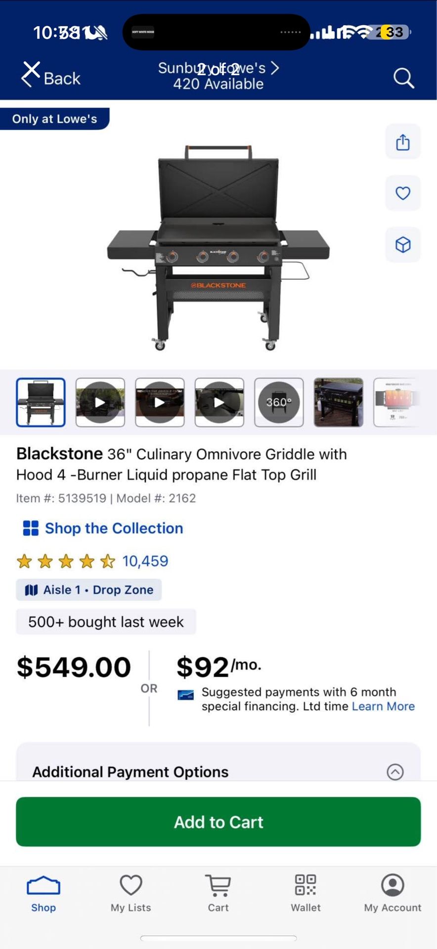 Brand new Blackstone Griddle