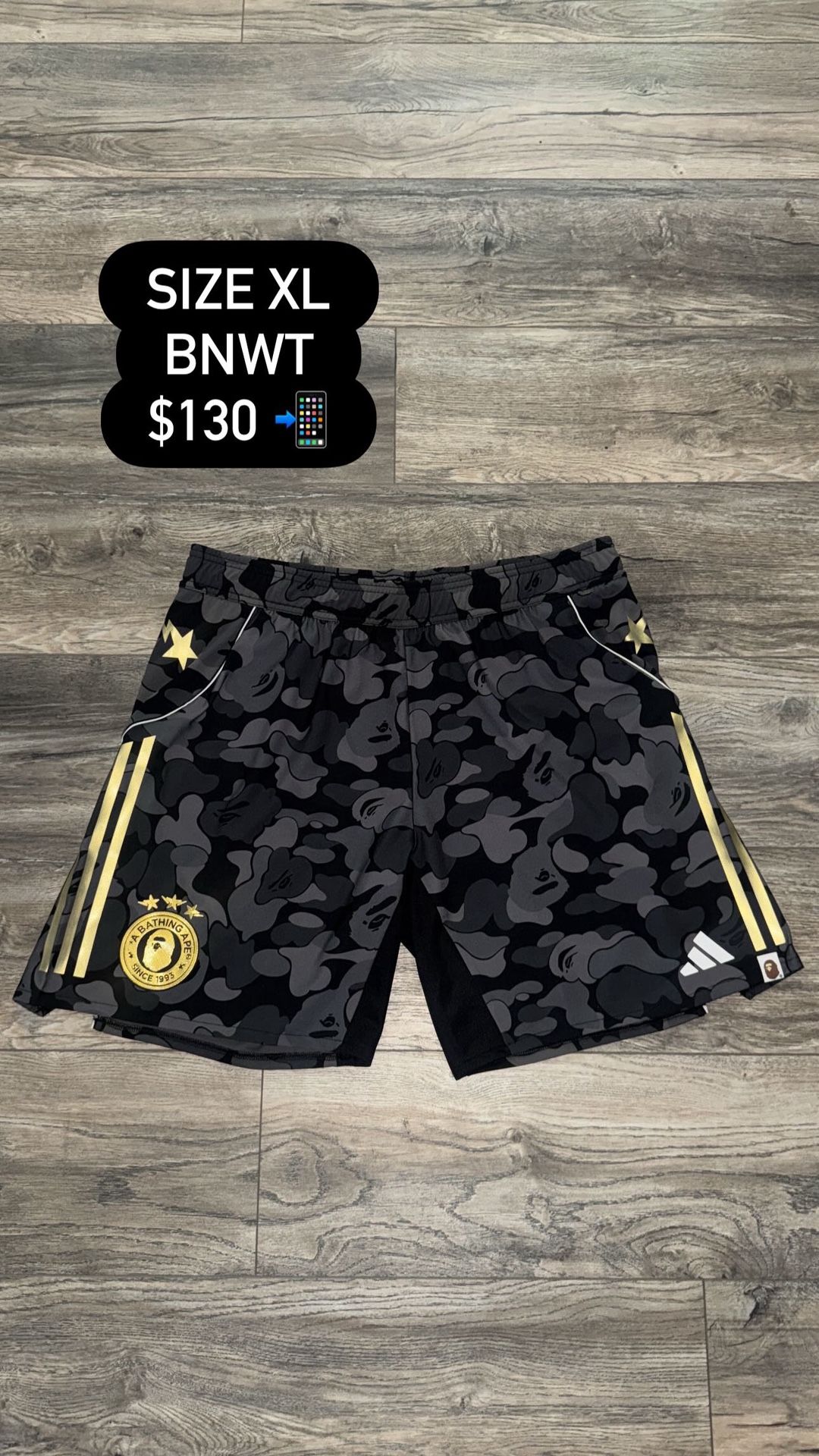 Bape x Adidas Shorts Black