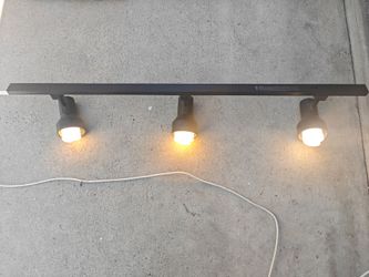 Adjustable 3-Light Track Light Fixture Black