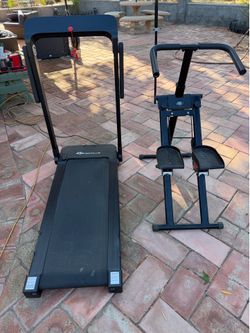 Folding treadmill and stair stepper