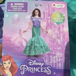 Ariel  Princess Dress Costume - Halloween