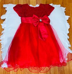 Red party dress