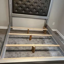 Queen Bed With Clean Mattress And Box All 3 Pieces For Good Price 