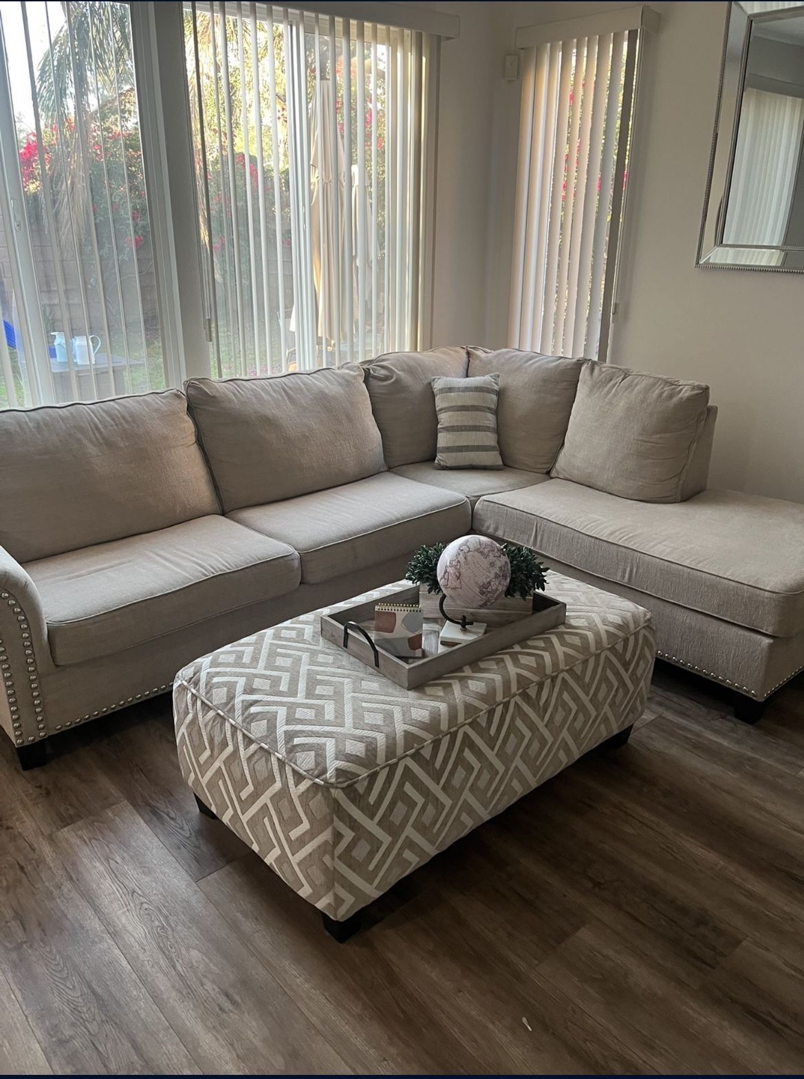 Sectional Couch Two Piece With Autumn