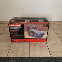 Craftsman 16-inch Single Speed Scroll Saw, model number 9 21616. 
