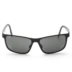 MAUI JIM MEN'S ANEMONE 60MM SATIN BLACK POLARIZED SUNGLASSES MJ 060-002