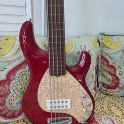 2000 Ernie Ball Music Man 5-String Fretless Bass with Lines