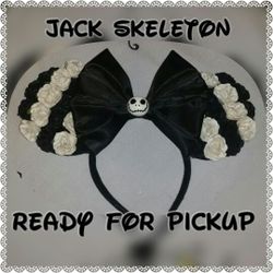 Jack skeleton flower Ears