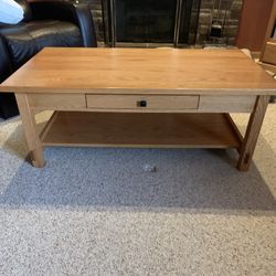 Solid Oak Mission Style Coffee Table 