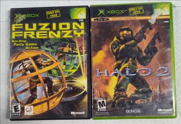 XBOX VIDEO GAMES FUZION FRENZY/HALO 2