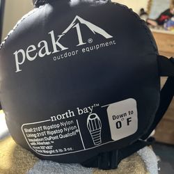 Peak1 Zero Bag Brand New Sleeping Bag 